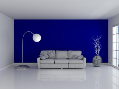 3D Render of an Empty Room and sofa